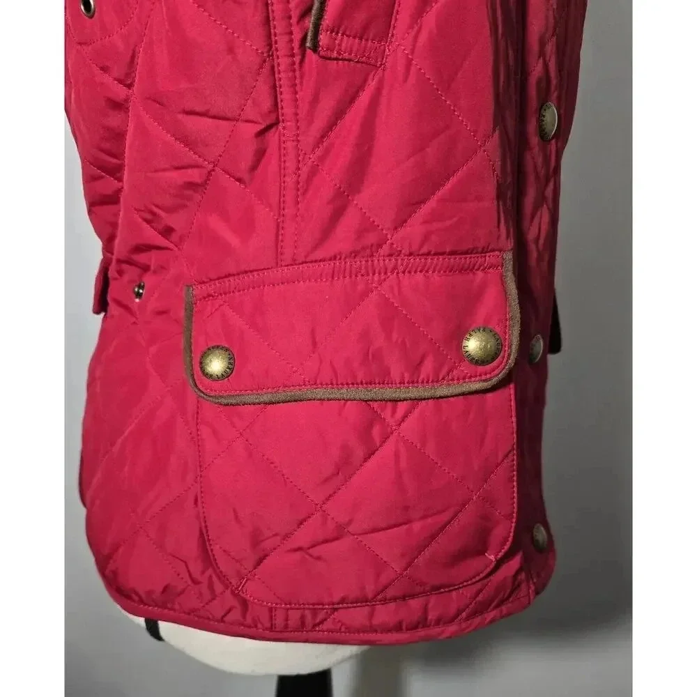 Lauren Ralph Lauren Women's Vest Quilted Square Red Pockets Zipper Front Small - Picture 6 of 8